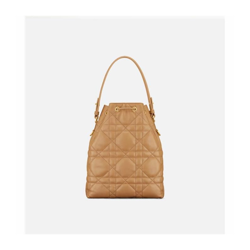 DIOR Caro 小號水桶包 金色 Macro Canage M3372UNOZ-3