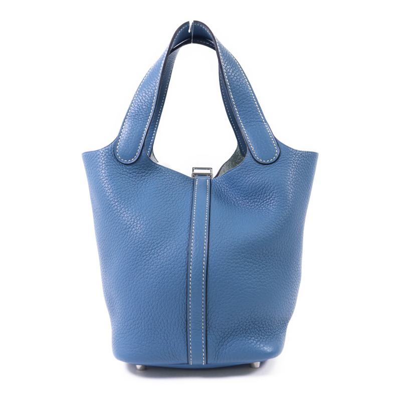 HERMES Clemence皮革Picotin PM銀扣手挽袋-1