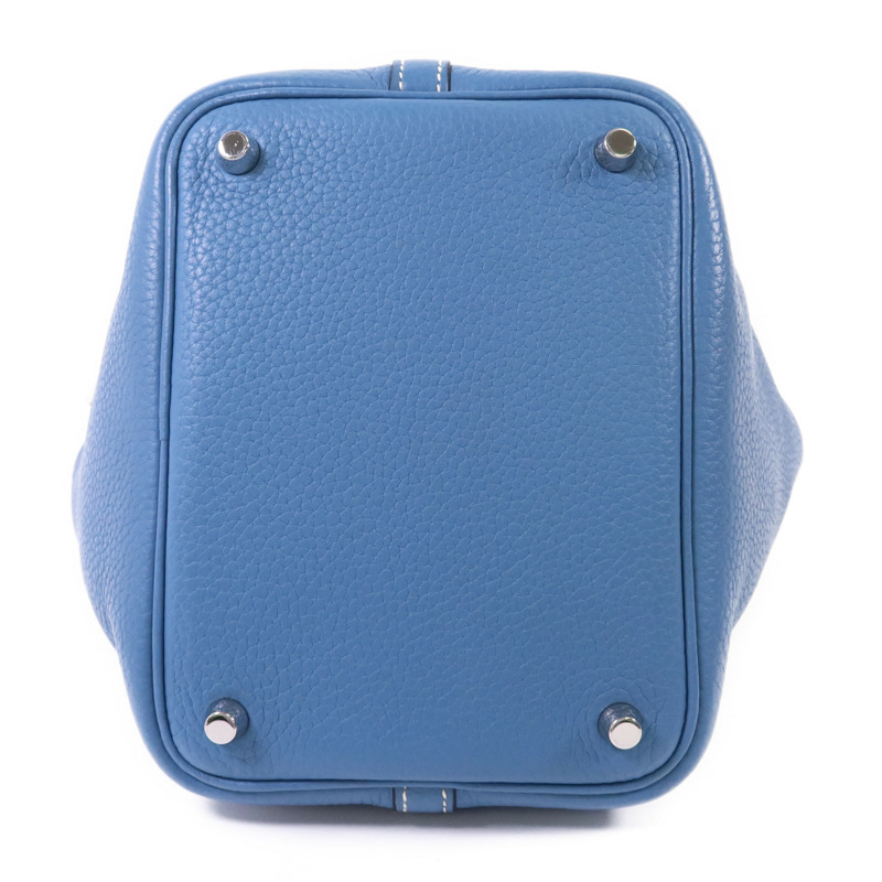 HERMES Clemence皮革Picotin PM銀扣手挽袋-3