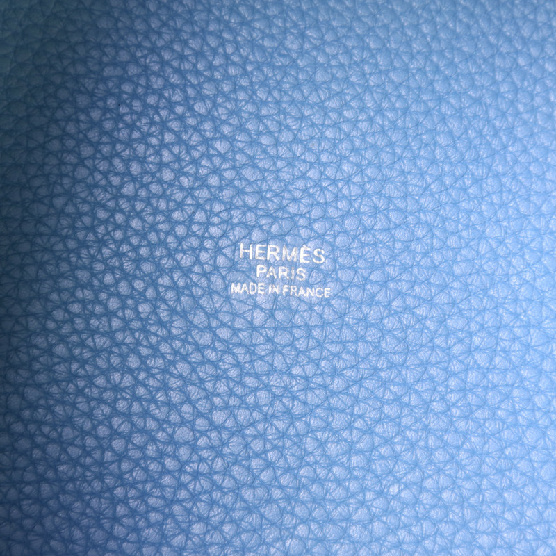 HERMES Clemence皮革Picotin PM銀扣手挽袋-6