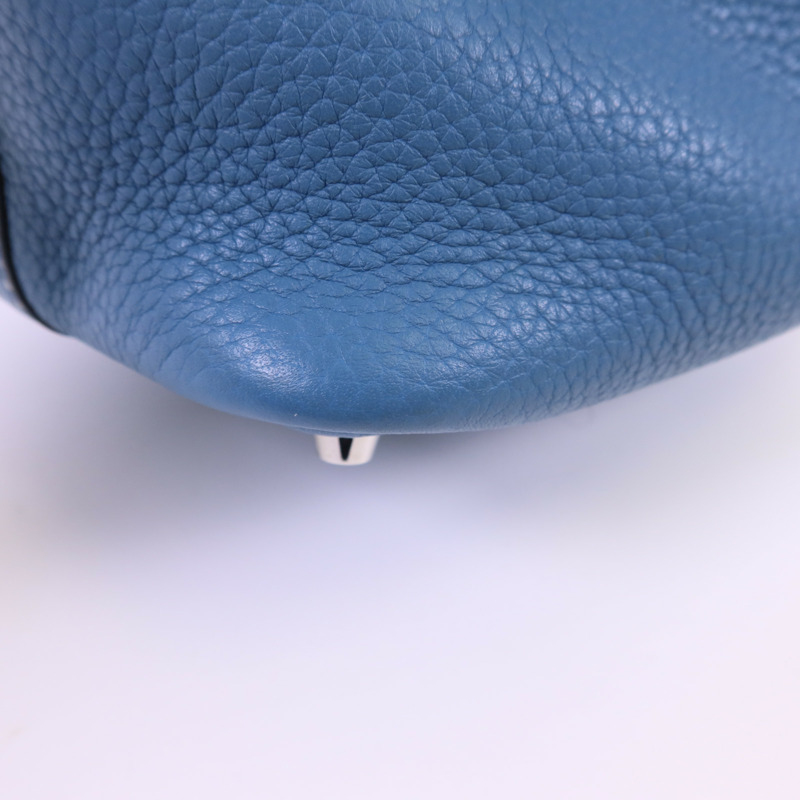 HERMES Clemence皮革Picotin PM銀扣手挽袋-11