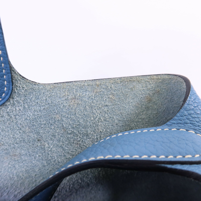 HERMES Clemence皮革Picotin PM銀扣手挽袋-13