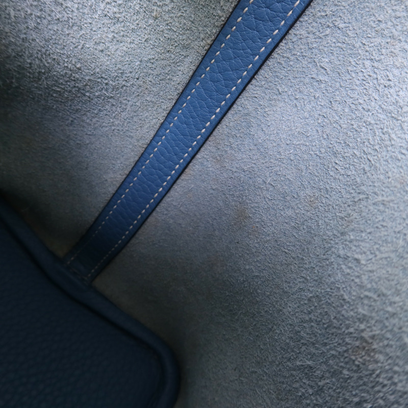 HERMES Clemence皮革Picotin PM銀扣手挽袋-16