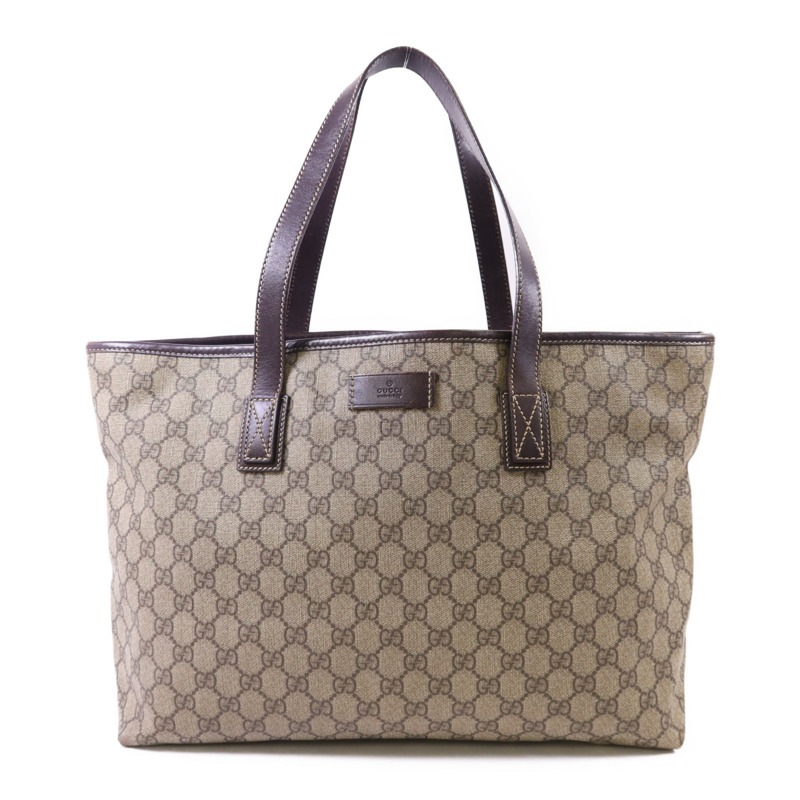 GUCCI 帆布Tote Bag銀扣手挽袋-0