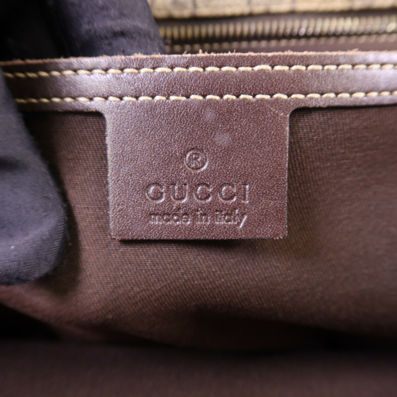 GUCCI 帆布Tote Bag銀扣手挽袋-6