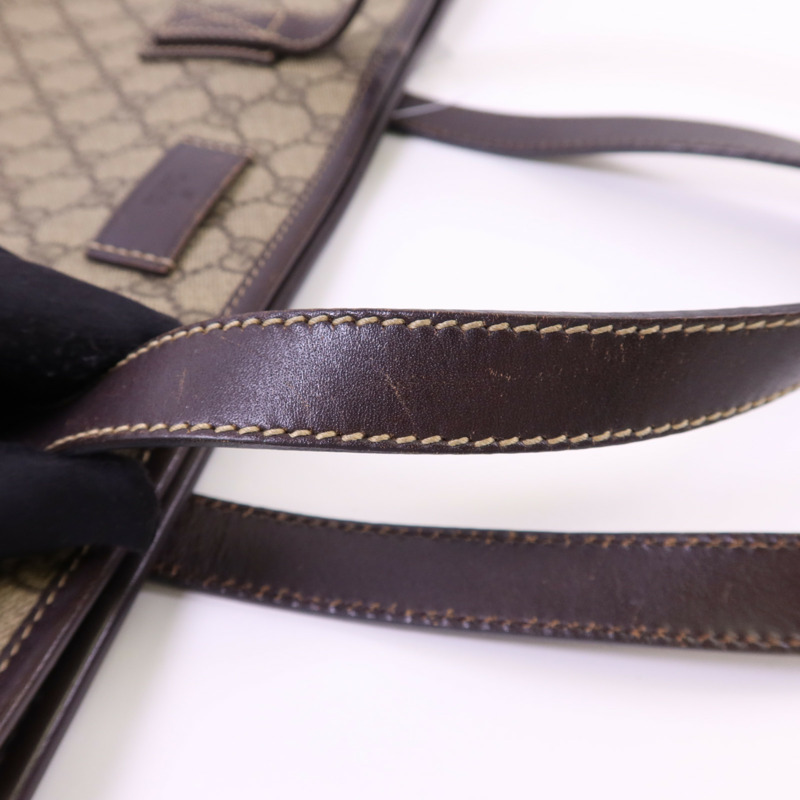 GUCCI 帆布Tote Bag銀扣手挽袋-15