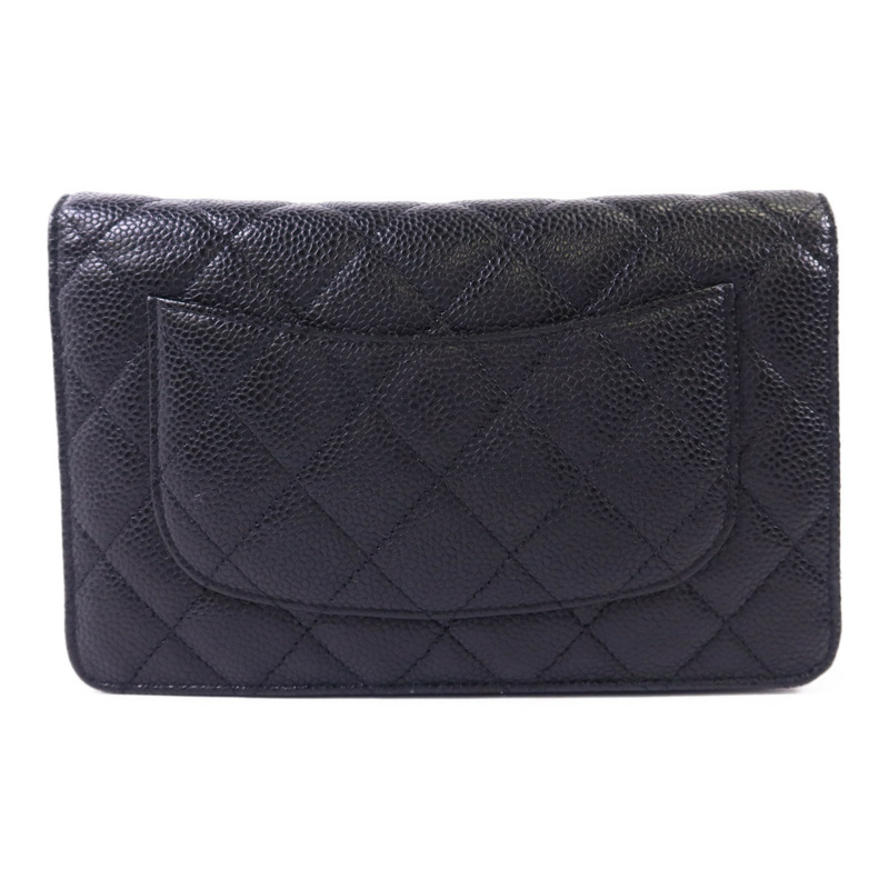 CHANEL 牛皮皮革Wallet On Chain金扣鏈帶肩背袋-1