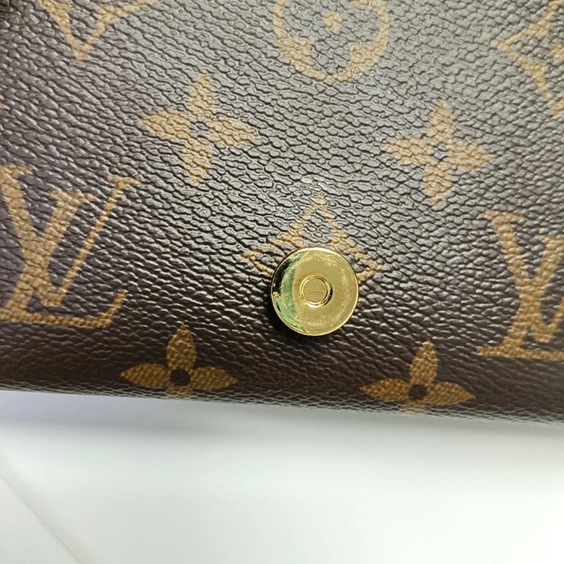 LOUIS VUITTON PADLOCK棕色塗層帆布老花單肩包手提包斜挎包 金色五金 2條可拆卸肩帶 晶片款-8