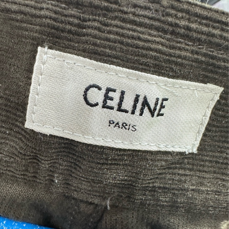 Celine/賽琳女裝長褲深棕色羅紋燈芯絨喇叭牛仔褲2024春夏新款 27碼-2