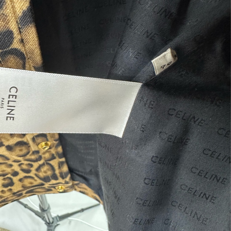 Celine 24新款豹紋印花雙層羊毛外套 36碼-3