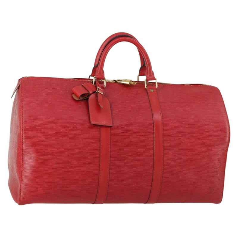 【日本直送】路易威登 Epi Keepall 50 波士頓包 紅色 M42967 LV 正品 155329-0