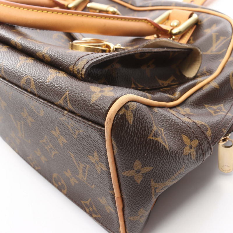 路易威登 Manhattan GM 手提包 M40025 Monogram 帆布皮革棕色二手 LV-5