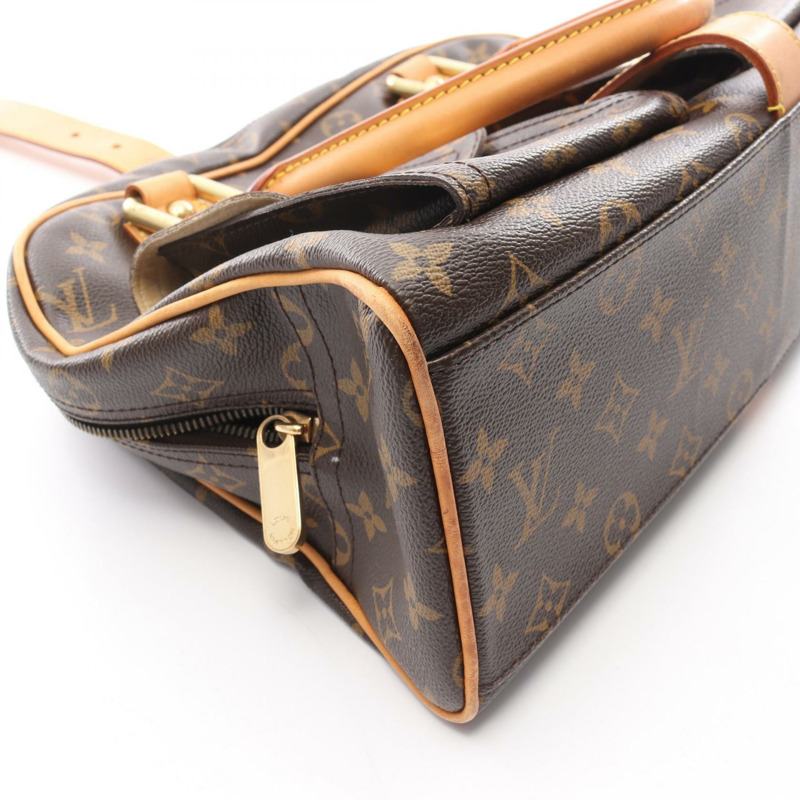 路易威登 Manhattan GM 手提包 M40025 Monogram 帆布皮革棕色二手 LV-6