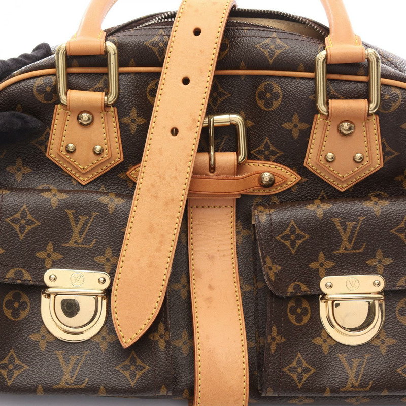 路易威登 Manhattan GM 手提包 M40025 Monogram 帆布皮革棕色二手 LV-10