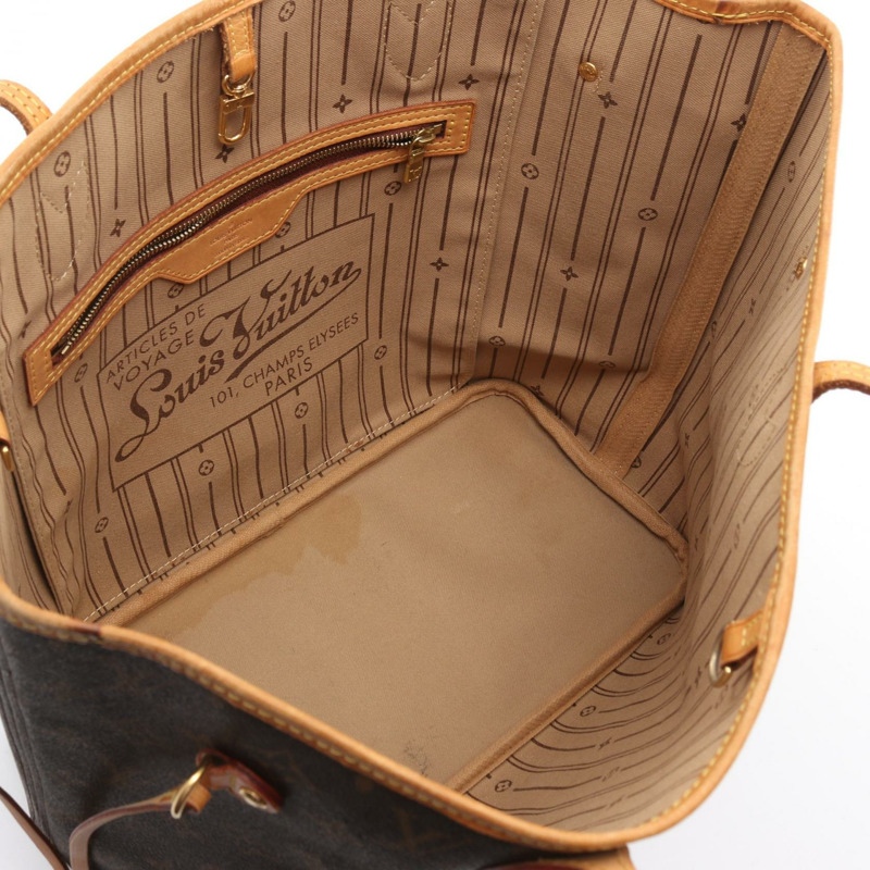 路易威登 Neverfull MM 手提包 M40156 Monogram 帆布皮革棕色二手 LV-2
