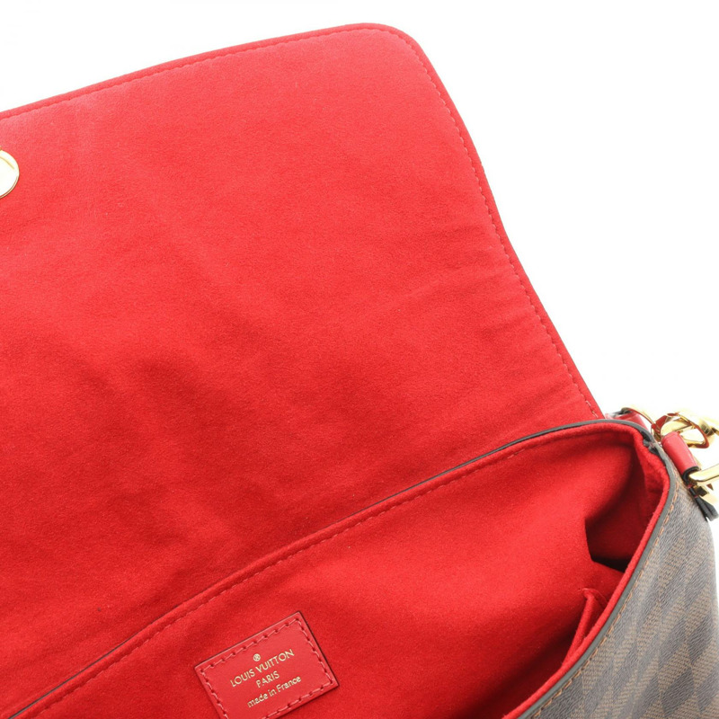 路易威登 Braubuorg 單肩手提包 N40176 Damier 棕色猩紅色 二手女士-5