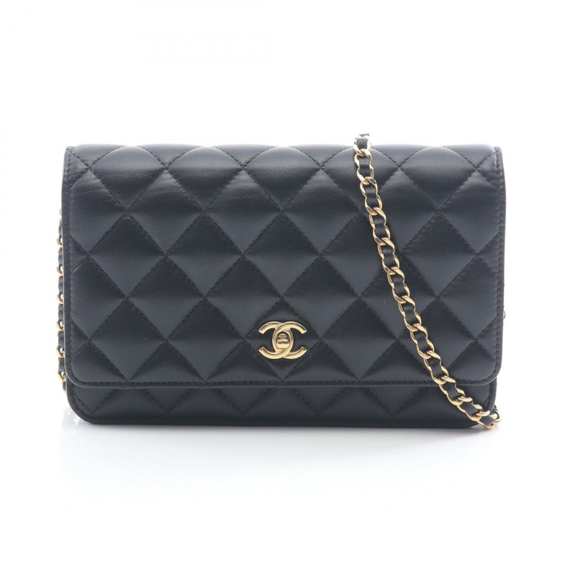 香奈兒 (CHANEL) 絎縫鏈條單背包 AP4241 羊皮 黑色 二手 金色五金 CC-0