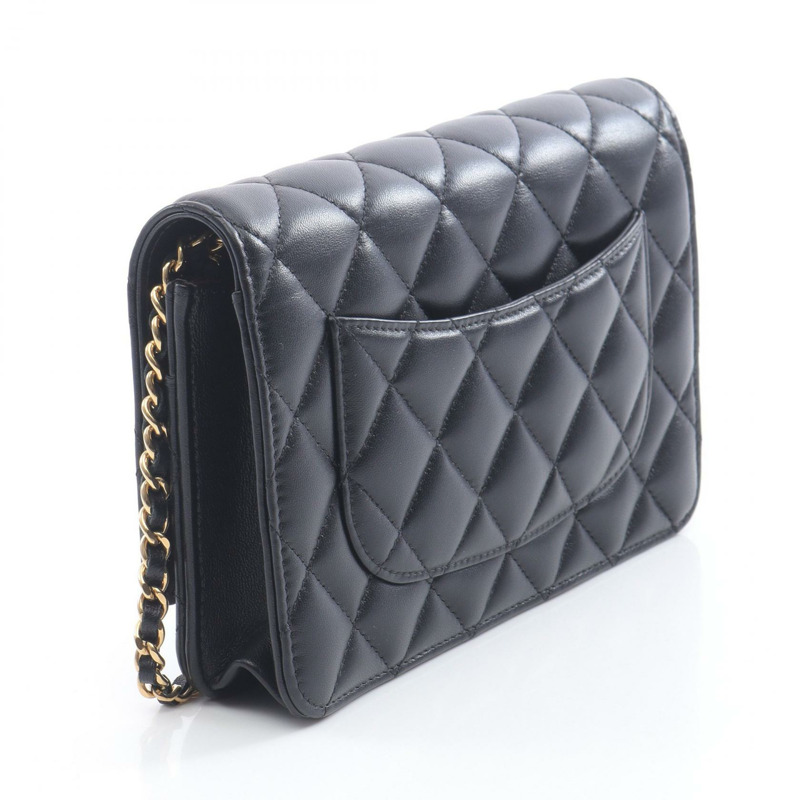 香奈兒 (CHANEL) 絎縫鏈條單背包 AP4241 羊皮 黑色 二手 金色五金 CC-1