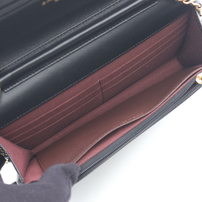 香奈兒 (CHANEL) 絎縫鏈條單背包 AP4241 羊皮 黑色 二手 金色五金 CC-2