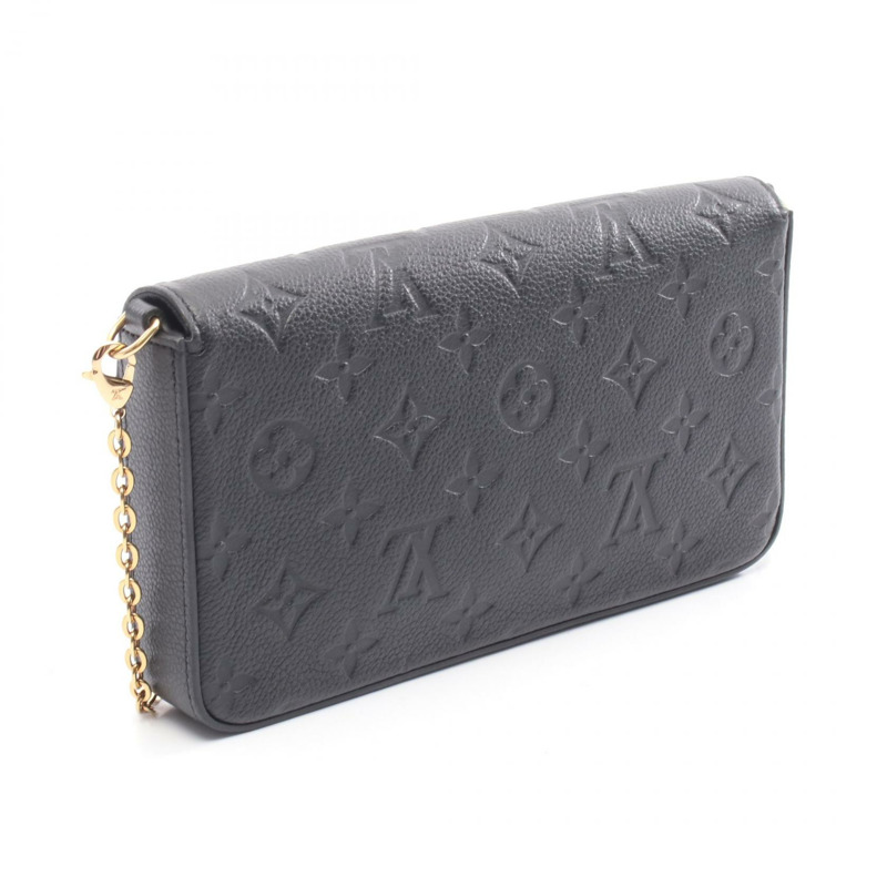 路易威登 Pochette Felicie 鏈條單肩包 M64064 Monogram empreinte 二手-1