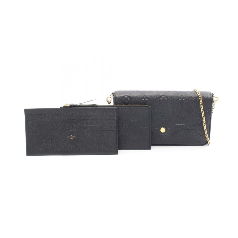 路易威登 Pochette Felicie 鏈條單肩包 M64064 Monogram empreinte 二手-4