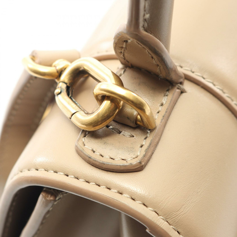 BALENCIAGA HourGlass 小號單肩斜背包，米色皮革，二手女款-7