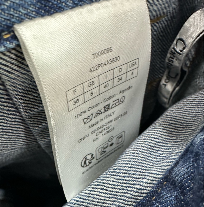 Dior迪奧經典藍色牛仔寬褲 牛仔褲 寬褲 36碼-3