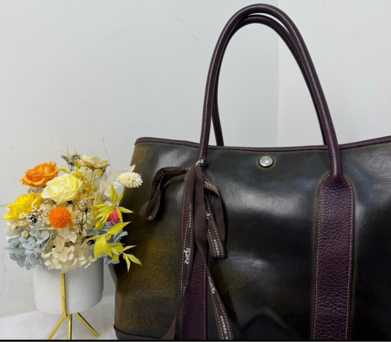 愛馬仕 Hermes 花園包 36 PM Amazonia 深棕色-1