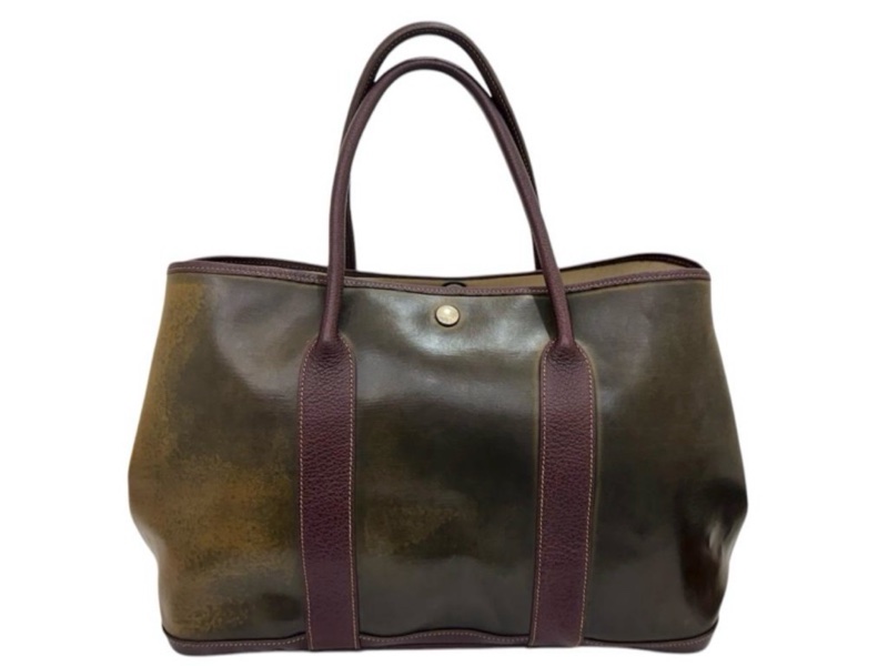 愛馬仕 Hermes 花園包 36 PM Amazonia 深棕色-4