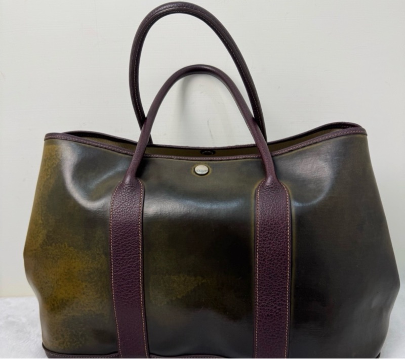 愛馬仕 Hermes 花園包 36 PM Amazonia 深棕色-9