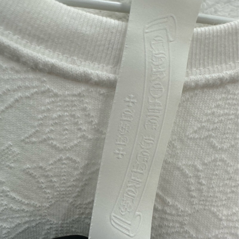 Chrome Hearts 克羅心 暗紋提花梵文刺繡短辣妹長袖毛圈衛衣 M碼-2