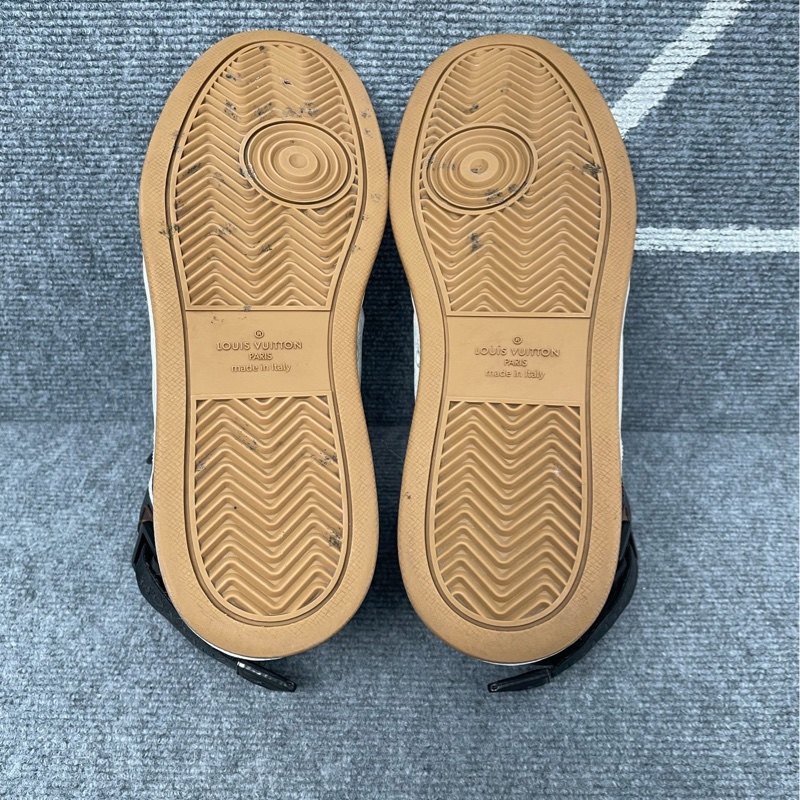 97新LV 路易威登 黑白棕三色老花高幫板鞋41.5碼-6