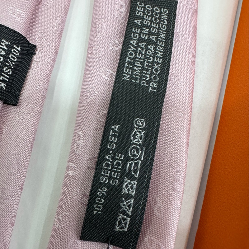 Hermes 愛馬仕  粉紅豬鼻男領帶  全新-2