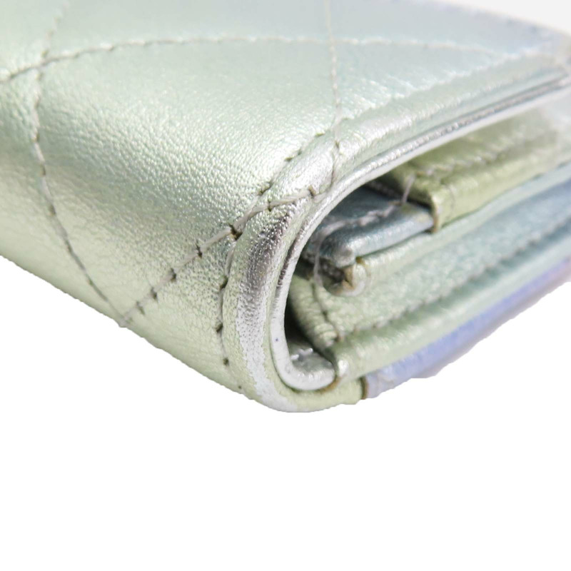 幻彩 菱格紋 羊革 卡夾 扣式短夾【CHANEL 香奈兒】-9