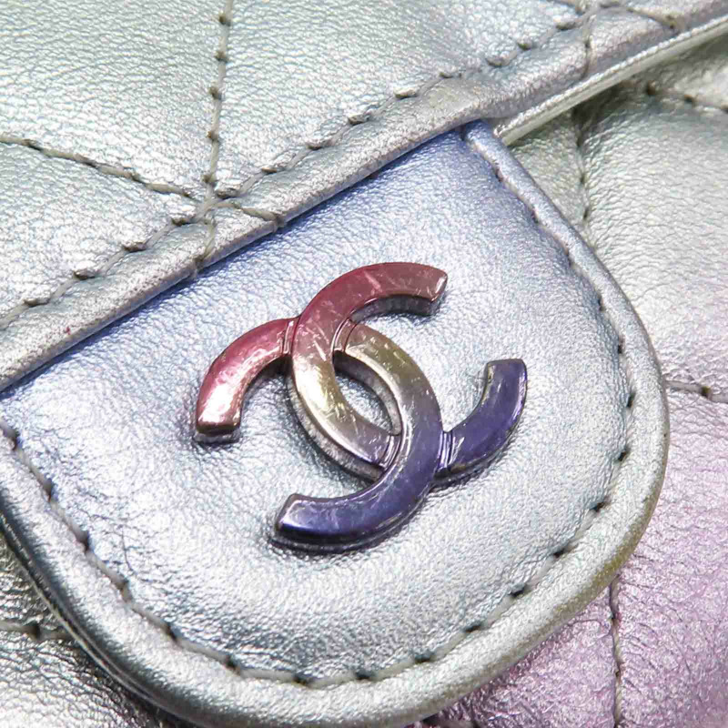 幻彩 菱格紋 羊革 卡夾 扣式短夾【CHANEL 香奈兒】-11