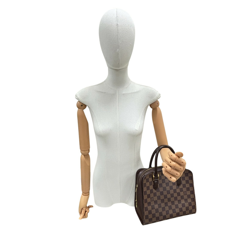 棕色 棋盤格帆布 Triana 手提包【LOUIS VUITTON LV 路易威登】 N51155-8