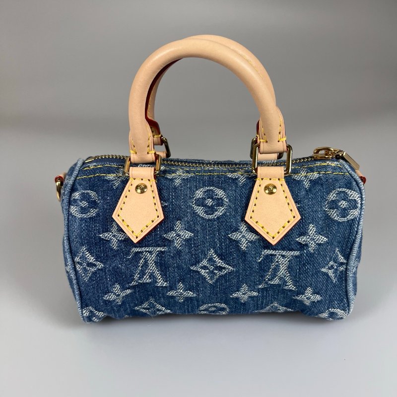 全新品 LV M82950/晶片款 牛仔布NANO SPEEDY-1