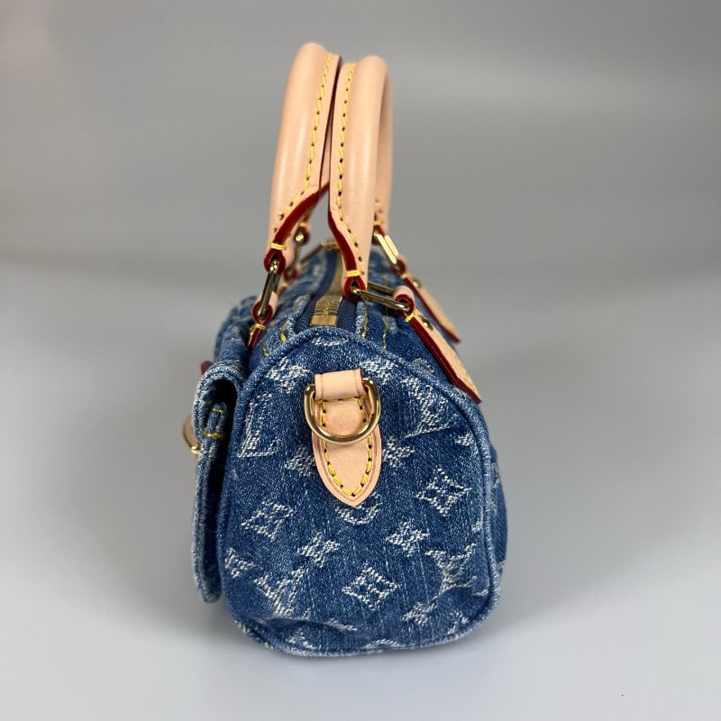 全新品 LV M82950/晶片款 牛仔布NANO SPEEDY-2