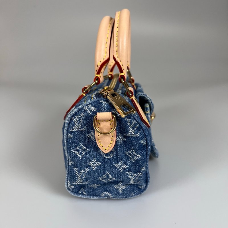 全新品 LV M82950/晶片款 牛仔布NANO SPEEDY-3