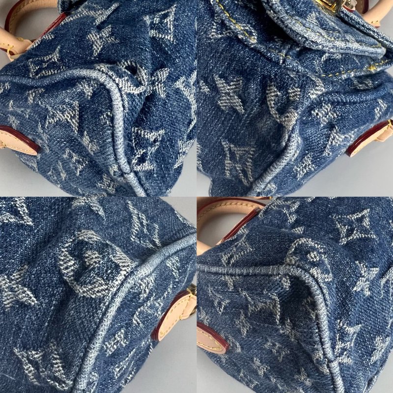 全新品 LV M82950/晶片款 牛仔布NANO SPEEDY-12