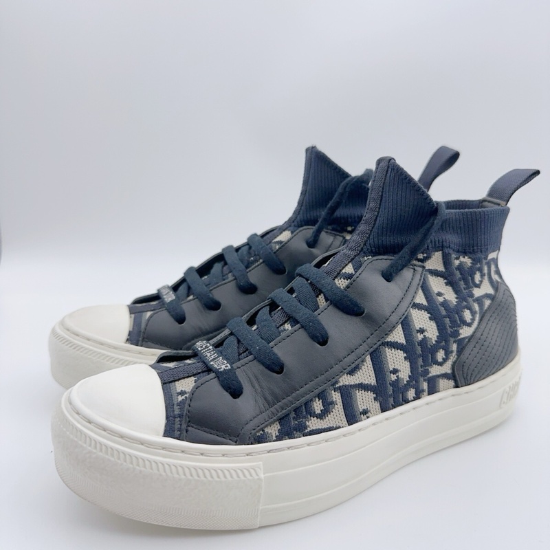 98新/Dior/迪奧/35.5碼/滿印襪套板鞋/00550-1