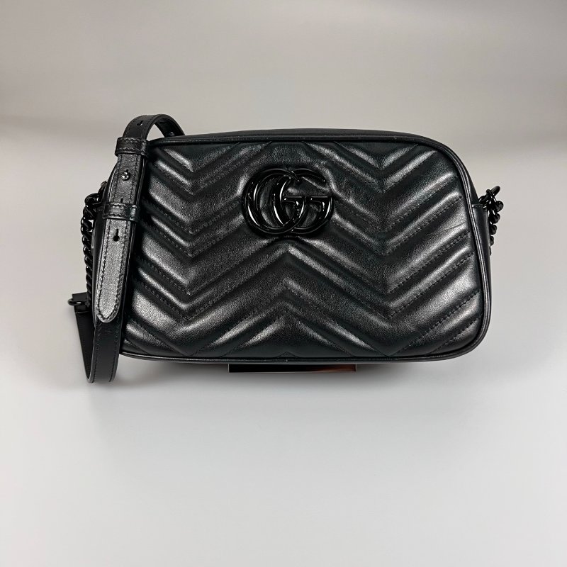 GUCCI 447632 SO BLACK MARMONT相機包 24CM-0