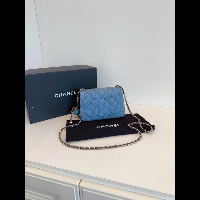 Chanel gold ball mini nee
牛仔 金球方胖子 鏈條包-2