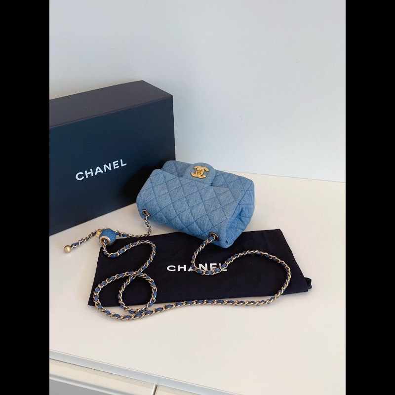 Chanel gold ball mini nee
牛仔 金球方胖子 鏈條包-3