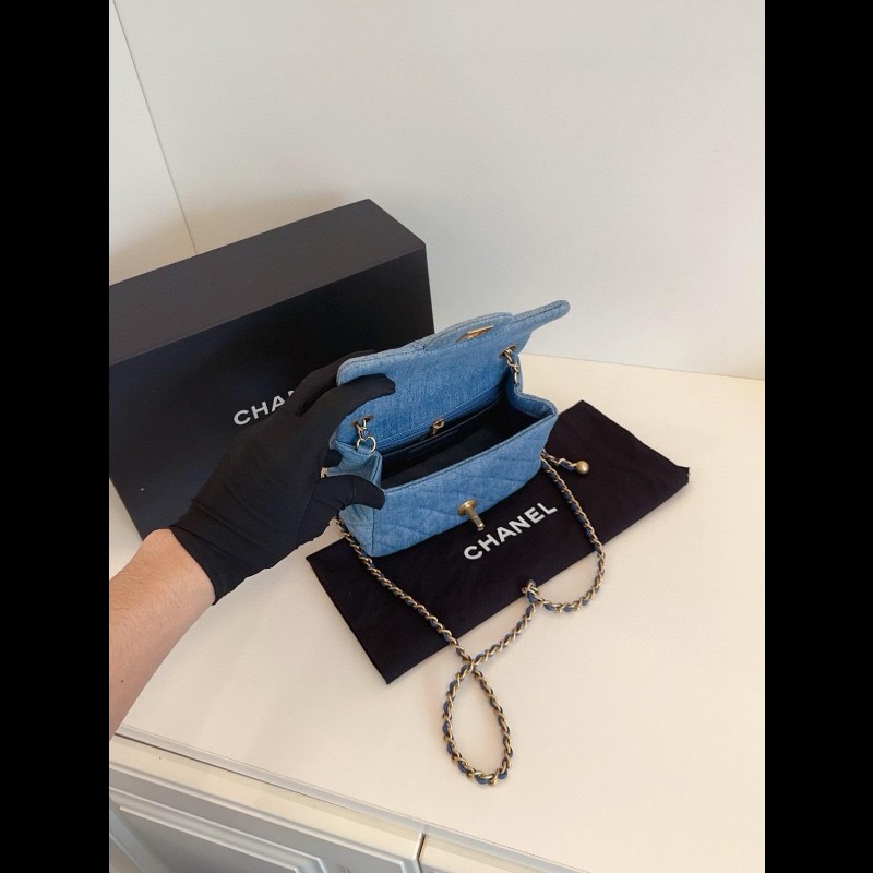 Chanel gold ball mini nee
牛仔 金球方胖子 鏈條包-4