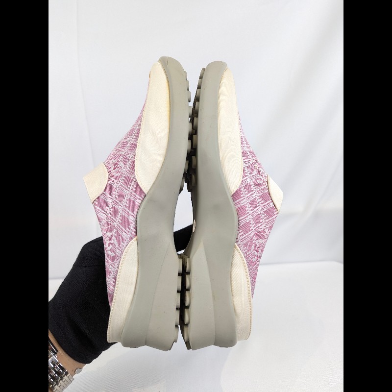 莉亞精品♡CHANEL 粉格紋穆勒鞋 尺碼36 二手美品-3