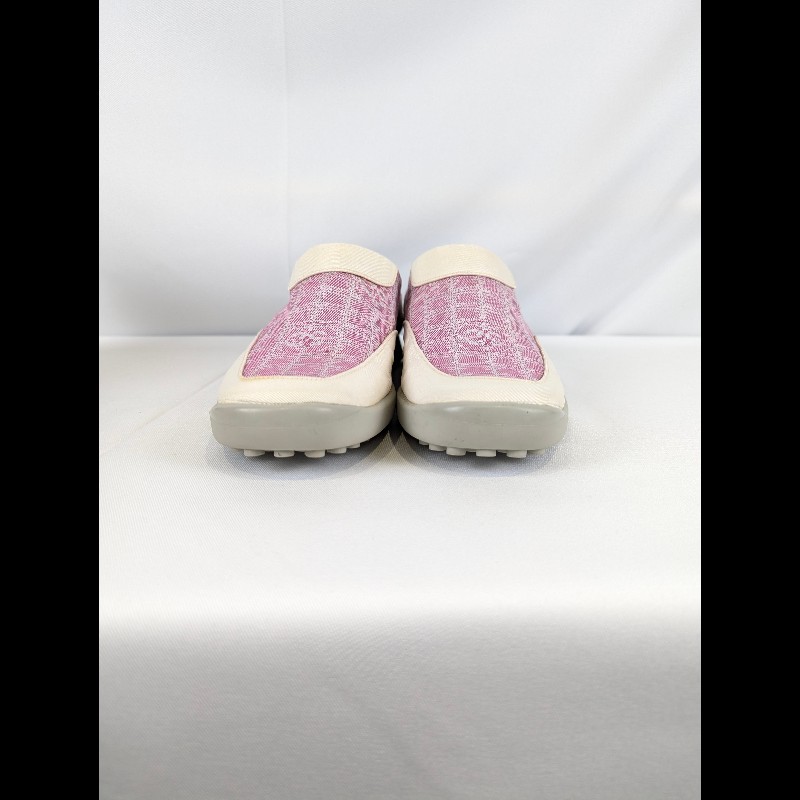 莉亞精品♡CHANEL 粉格紋穆勒鞋 尺碼36 二手美品-5