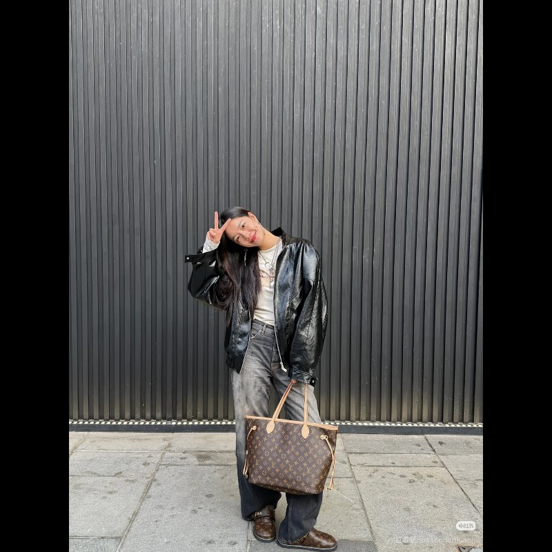 莉亞精品♡LV 老花Neverfull MM 九新美包-3