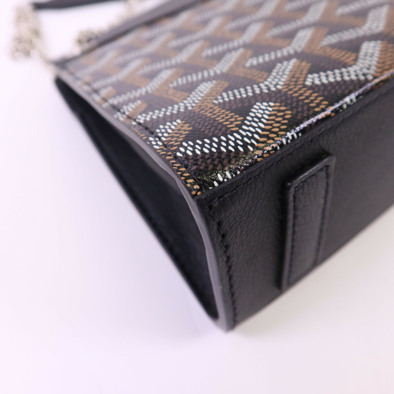 GOYARD 帆布Mini Rouette Souple Bag銀扣鏈帶肩背袋-10