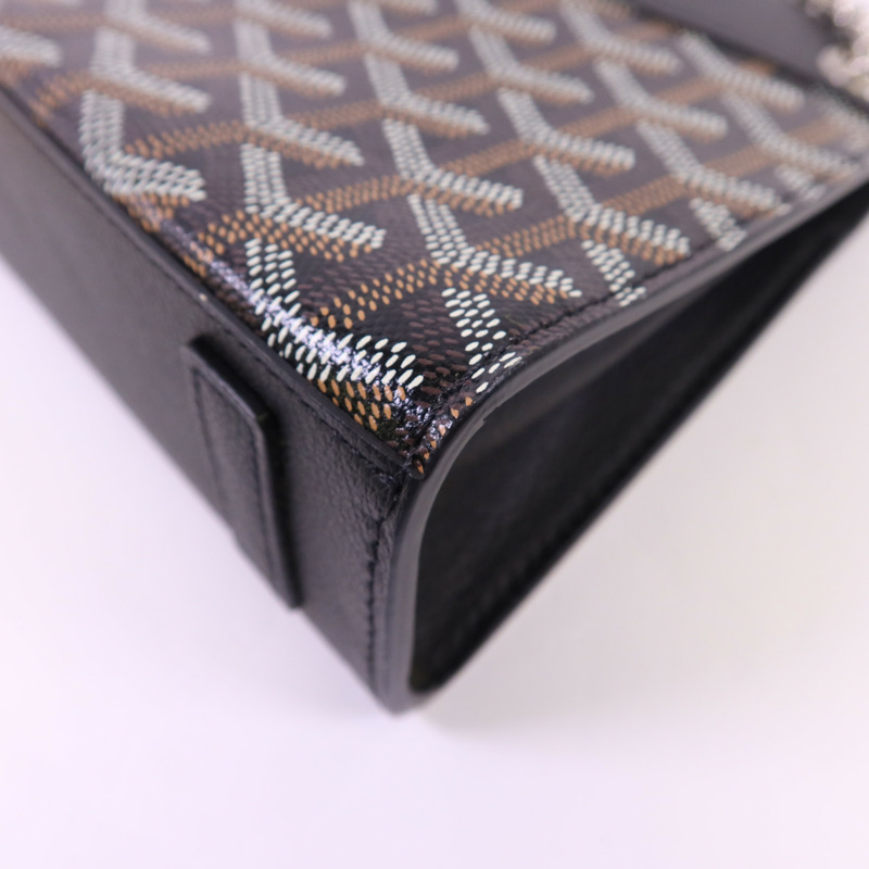 GOYARD 帆布Mini Rouette Souple Bag銀扣鏈帶肩背袋-11